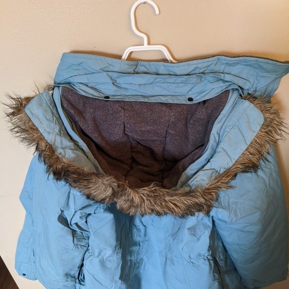 Blue Mid Length Parka - Lands End - Picture 7 of 9